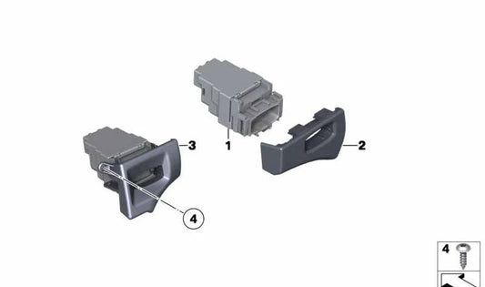 Ranura para llave inteligente OEM 66129146355 para BMW Z4 {E89 sDrive18i, sDrive20i, sDrive23i, sDrive28i, sDrive30i}. Original BMW.