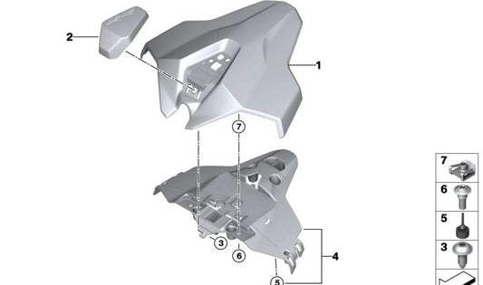 Cojín asiento OEM 46631541927 para BMW Motorrad R1200GS, R1200GS Adventure, R1200R, R1200RT, R NineT, HP2 Enduro, HP2 Megamoto. Original BMW Motorrad.