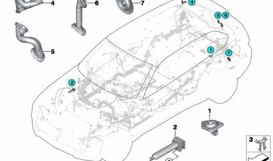 Pasamuros OEM 61139305606 para BMW F15, F85, F16, F86. Original BMW.