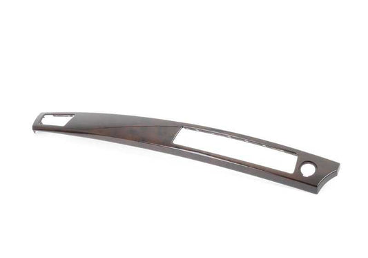 Moldura salpicadero derecha madera nogal OEM 51456985540 para BMW E90, E91, E92, E93. Acabado madera de raíz de nogal. Original BMW.