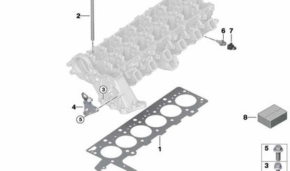 Juego de tornillos para culata OEM 11127798532 para BMW E90, E91, E92, E93, E60, E61, E63, E64, E65, E66, E83, E70, E71. Original BMW.