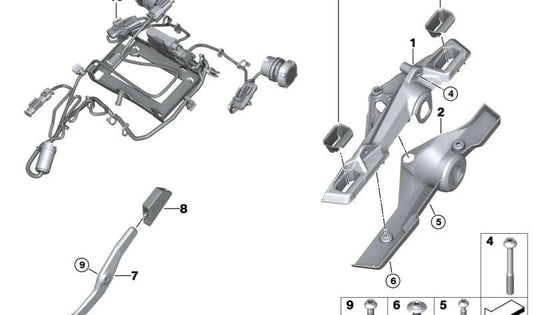 Kit elétrico para ações OEM 77535A86317 para BMW Motorrad R 1300 Gs (RKA1, 0M21A75). Compatível com a produção de 20/06/2027. BMW Motorrad original.