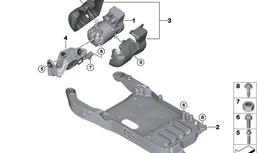 ISA OEM Vis 07129909833 pour BMW (Modèles compatibles: série 3 E46, E90, série 5 E39, E60, série 1 E81, E87, X3 E83, X5 E53, et plus). BMW d'origine.