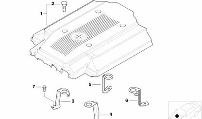 Capó de insonorización para BMW E38 (OEM 11611435457). Original BMW.