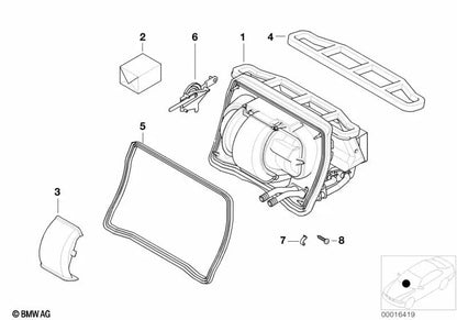 Engranaje calefacción OEM 64118372777 para BMW Serie 3 E46, 316i M43. Original BMW.