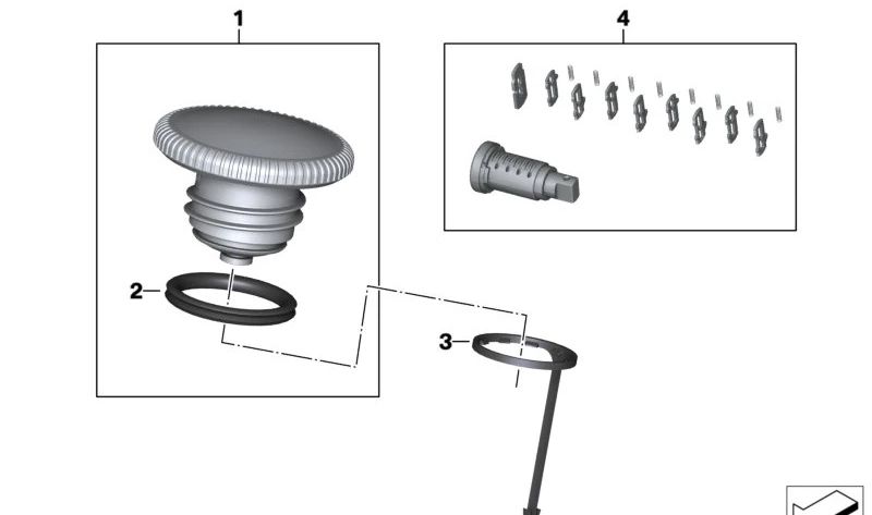 Junta do tanque OEM 16119467736 para BMW Motorrad R 18, R 18 Classic, R 18 B, R 18 Transcontinental. Originais BMW Motorrad.