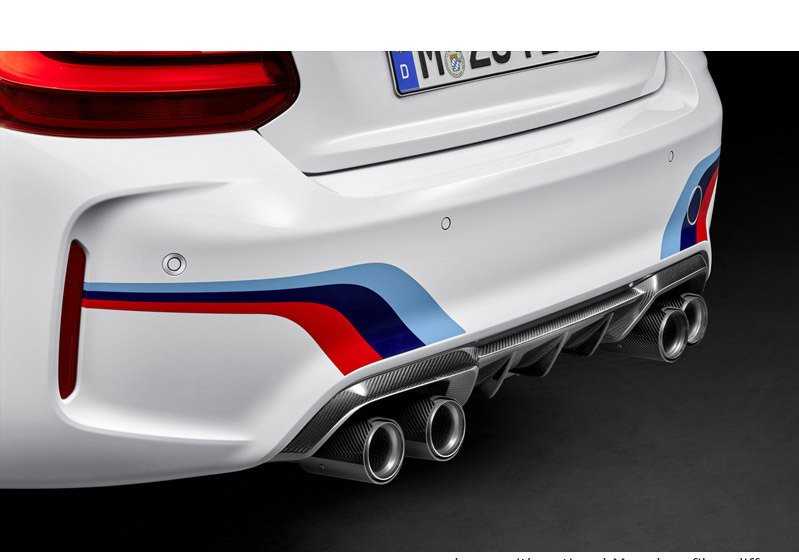 Sistema di scarico con valvola di performance M OEM 18302412432 per BMW F87 M2 (N55) 2015-2018. Migliora il suono e le prestazioni. BMW originale.