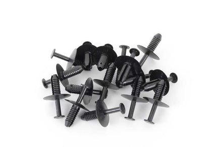OM 5111229396 Front Paragolpe Assembly Kit für BMW E46. Beinhaltet Schrauben, Unterlegscheiben, Nüsse, Heftklammern und notwendige Nieten. Original BMW.