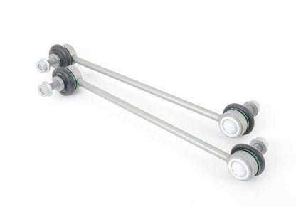 Kit reparación bieletas estabilizadoras OEM 31352241254 para BMW E46. Incluye 2 bieletas delanteras y 4 tuercas hexagonales con brida. Original BMW.