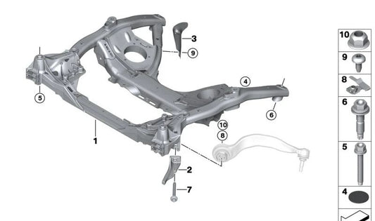 Linksschockhebel für die BMW 5 F90 -Serie, G30, G38, 6 G32 -Serie, 7 G11 -Serie, G12, Serie 8 F91, G14, G15 (OEM 31126863103). Original BMW