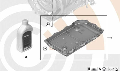 Juego Cárter de Aceite Filtro de Aceite Transmisión Automática para BMW F30, F10, F01N, F02N (OEM 24118632188). Original BMW