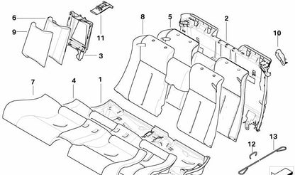 Left Seat Belt Outlet Trim for BMW E63, E64 (OEM 52207918705). Original BMW