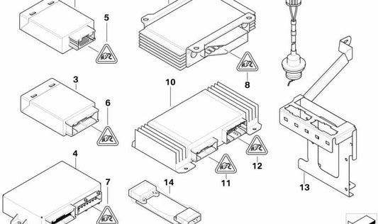 Conector de fiação com fiação para BMW 3 E46, E90, E91 Series E39, E60, E61 (OEM 61218361565). BMW original.