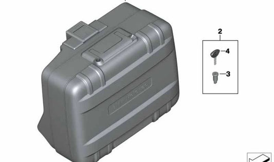 OEM Vario Case Lock Set 51257688566 for BMW F 650 GS, F 700 GS, F 800 GS, R 1200 GS Motorcycles. Original BMW Motorrad