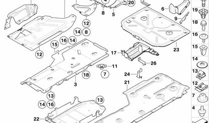 Lower left cover OEM 51757065909 for BMW E92, E92N, E93, E93N. Original BMW.