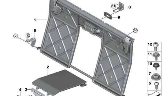 Embellente per il blocco della scheda OEM 52107188648 per BMW E93, F33. BMW originale.