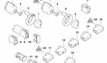 Embellecedor para interruptor de luces antiniebla OEM 61316903953 para BMW E39, E38. Original BMW.