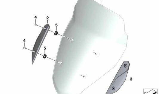 OEM Caminho esquerdo 46638558233 para BMW Motorrad C 400 GT (K08). BMW Motorrad original.