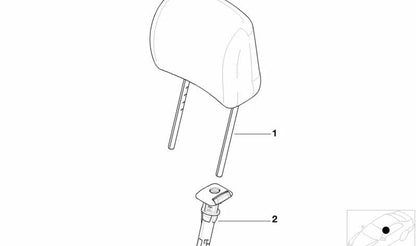 Guía izquierda para BMW Z4 E85 (OEM 52107053901). Original BMW.