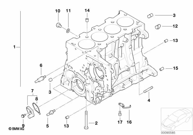 Pin für BMW E81, E82, E87, E87N, E88, F20, F20N, F21, F21N, F40, F52, E36, E46, E90, E91N, E60, F32, F32N, E63N, E65, F01N, G14, G14, G29 (OEM (OEM) (OEM) (OEM) (OEM, G29 (OEM 11112245180). Original BMW.