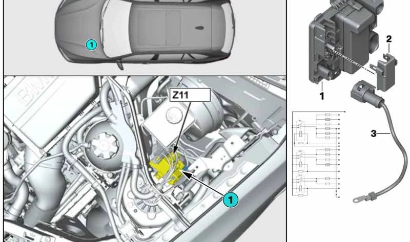 Modulo di alimentazione integrato OEM 12638645515 per BMW F20, F21, F22, F23, F30, F31, F34, F35, F32, F33, F36, F10, F11, F18, F12, F13, F25, F26. BMW originale.