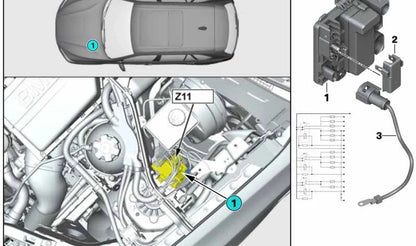 Modulo di alimentazione integrato OEM 12638645515 per BMW F20, F21, F22, F23, F30, F31, F34, F35, F32, F33, F36, F10, F11, F18, F12, F13, F25, F26. BMW originale.