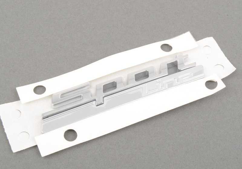 Emblema lateral "Sport Line" OEM 51147418528 para BMW F20, F21, F22, F23, F30, F31, F32, F33, F34, F36, F45, F46, F87. Original BMW.