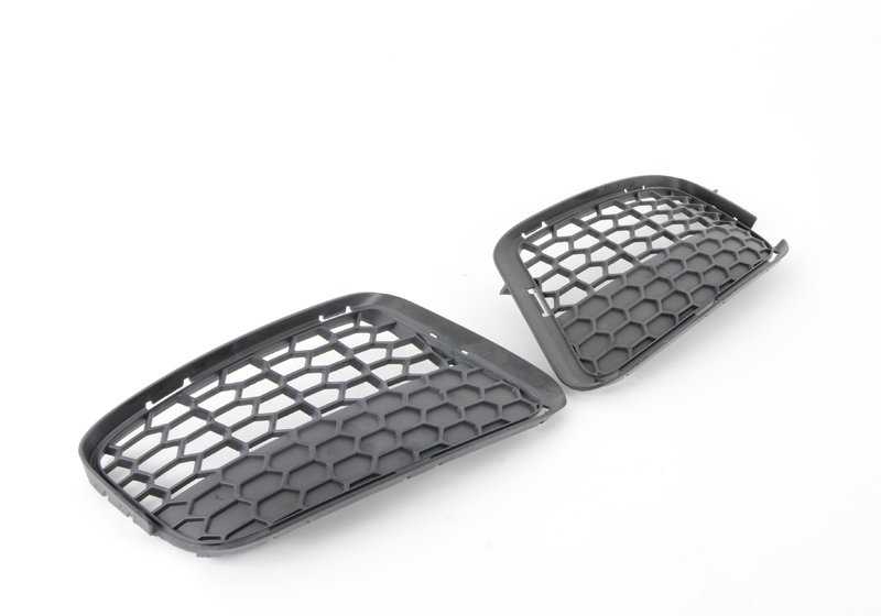 Juego rejillas delanteras parciales OEM 51117845542 para BMW X1 E84 (modelos sDrive16d, sDrive16i, sDrive18d). Compatible con versiones con paquete M. Original BMW.