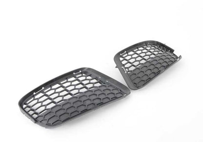Juego rejillas delanteras parciales OEM 51117845542 para BMW X1 E84 (modelos sDrive16d, sDrive16i, sDrive18d). Compatible con versiones con paquete M. Original BMW.