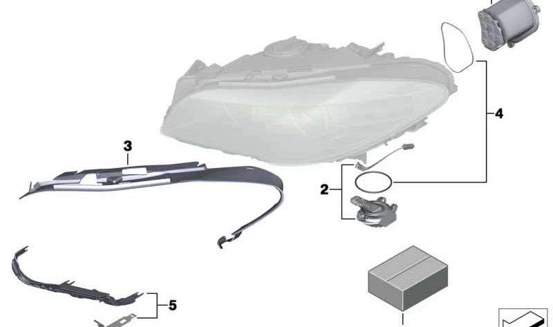 Guía de cadena con resorte derecha OEM 63117271898 para BMW F10, F11, F18. Original BMW.