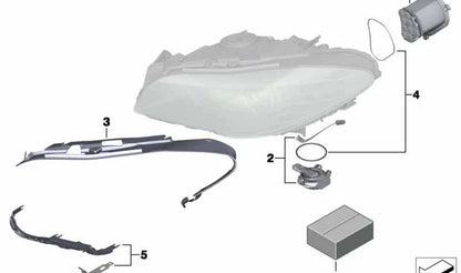 Guía de cadena con resorte derecha OEM 63117271898 para BMW F10, F11, F18. Original BMW.