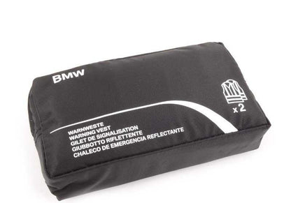 Set de chalecos reflectantes OEM 82262288693 para BMW y MINI {E81,E82,E87,E88,F20,F21,F40,F22,F23,F45,F46,E30,E90,E91,E92,E93,F30,F31,F34,F80,G20,G21,G28,F32,F33,F36,F82,F83,E28,E34,G30,G31,E63,E64,G32,E32,E65,E66,G11,G12,E31,G14,G15,E84,F48,F39,E83,