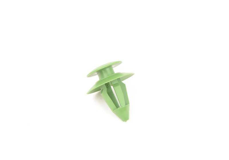 Clip de sujeción OEM 51498183309 para BMW E36. Usado en molduras interiores como la tapa del maletero. Original BMW.
