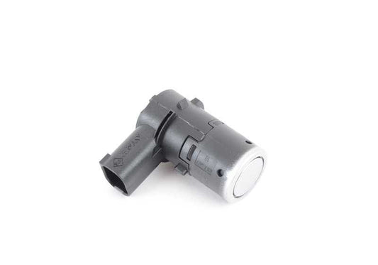 Rear Parking Sensor OEM 66206989081 in Titanium Silver for BMW E39, E60, E61, E63, E64, E85, E86 and MINI R50, R52, R53. Original BMW/MINI.