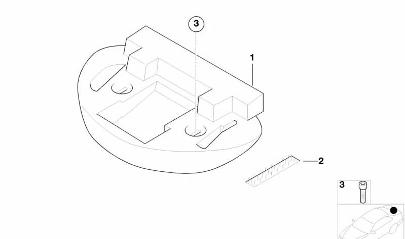 Ruban adhésif Velcro pour la série BMW 3 E46 (OEM 51717893999). BMW d'origine