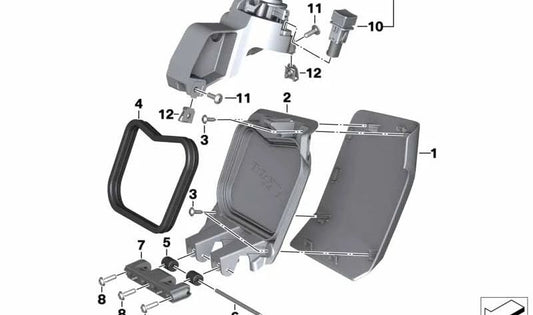 OEM 46638558265 Moldagem do suporte esquerdo para BMW Motorrad C 400 X (K09) 2018-2025. BMW Motorrad original.