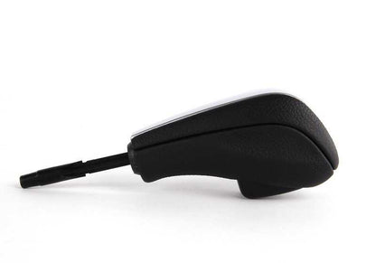 Pomo de cambio automático en piel y cromo OEM 25167570652 para BMW E81, E82, E87, E87N, E88, E90, E90N, E91, E91N, E84, E89. Original BMW.