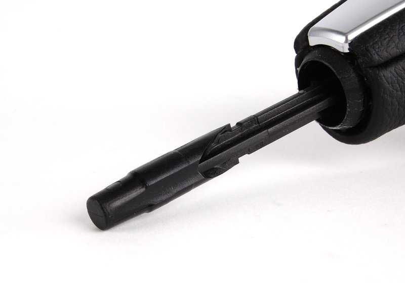 Pomo de cambio automático en piel y cromo OEM 25167570652 para BMW E81, E82, E87, E87N, E88, E90, E90N, E91, E91N, E84, E89. Original BMW.