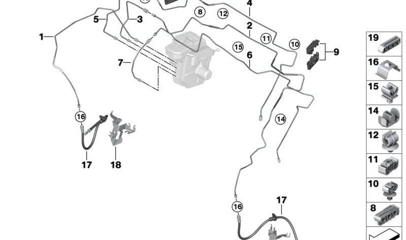 Separador triple OEM 34306783636 para BMW F20, F30, G20, E46, F70, G87, U06, G20N, G21N, G80, G80N, G81, G81N, G22N, G23N, G26E, G26N, G82, G82N, G83, G83N, E60, E60N, E61, E61N, E63N, E64N y MINI F65, F66, U25. Original BMW y MINI.