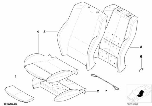 Estofados para séries e modelos para BMW E46 (OEM 52107895594). BMW original