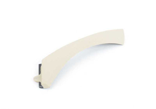 Embellecedor interior tirador puerta derecha OEM 51419150342 para BMW E92 {316i, 318i, 320d, 320d xDrive}. Color creambeige. Original BMW.