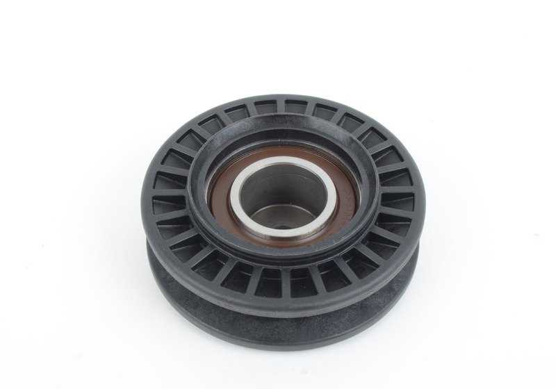 Polea tensora del aire acondicionado OEM 64551721844 para BMW E30 318i AJ93, BA73 y 318is AF91, AF92, AF93. Compatible con motores M42. Original BMW.
