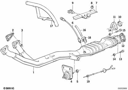 Flansch para BMW E28, E24, E23 (OEM 18111178137). BMW original