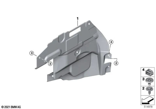 Front left steering assembly cover for BMW i I20 (OEM 51717932069). Original BMW.