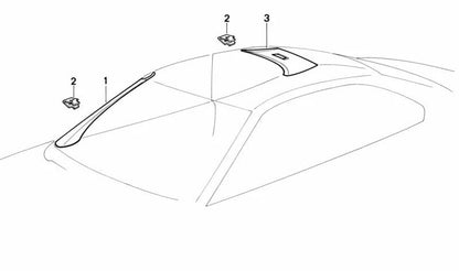 Moldura de columna trasera derecha OEM 51438160254 para BMW E31. Original BMW