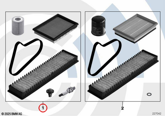 Inspektions-Kit Inspection II OEM 88002167289 für MINI R52 Cooper S und R53 Cooper S JCW GP mit Motor W11... und mehr. Original MINI