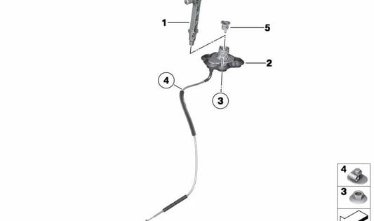 OEM 24507582067 emergency unlock lever for BMW F01, F02. Original BMW.