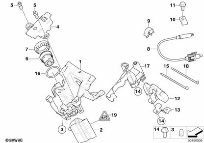 Interlock Steering Wheel Lock for BMW E39, E38, E53 (OEM 32321095824). Original BMW