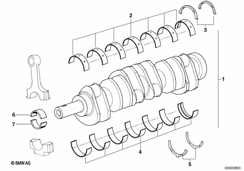 Disque guide supérieur pour la série BMW 7 E38, 8 Série E31 (OEM 11211702188). BMW d'origine.