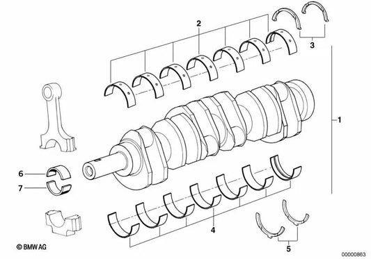 Disco di guida superiore per BMW 7 E38 Series, Serie E31 (OEM 11211702188). BMW originale.